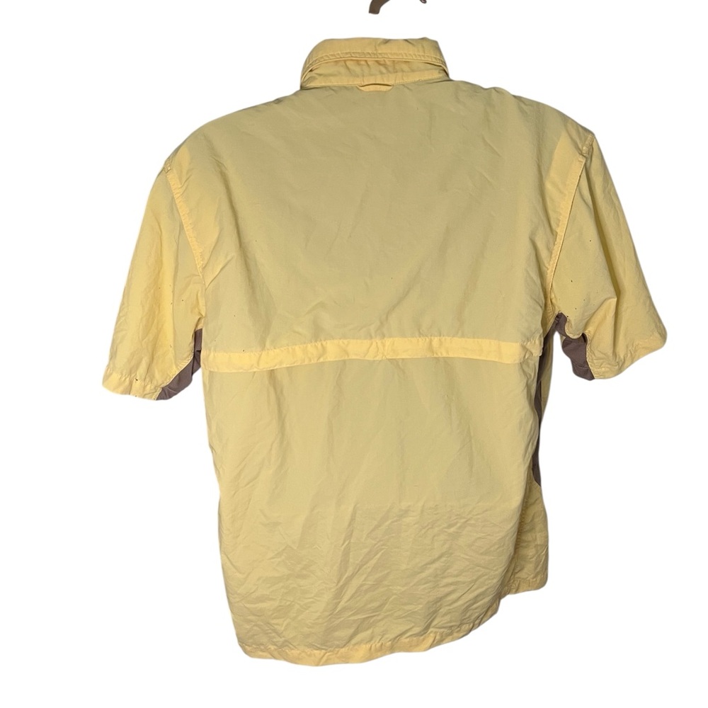 Natural Gear Utility Fishing Shirt Vented Zip Pocket Solar Yellow M - Picture 2 of 6